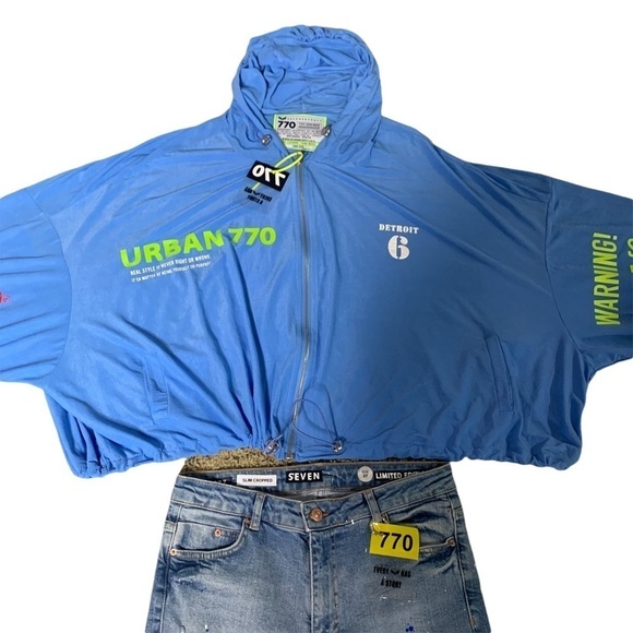 Sevenseventy New With Tags Detroit 6 Jacket and Jeans Unique Handmade Fashion - Picture 3 of 15